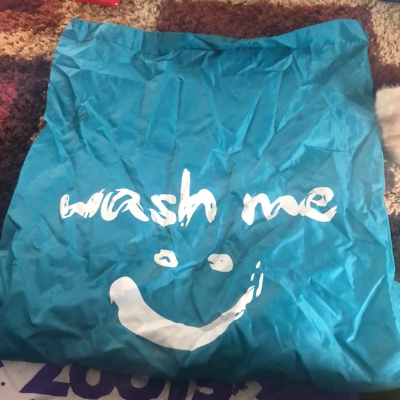 Three laundry bags, teal and purple & blue - Picture 3 of 5